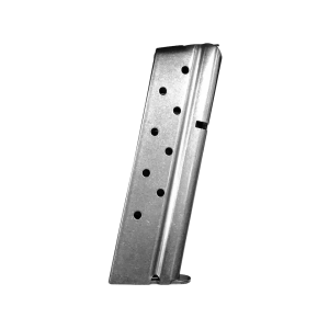 Metalform 1911 Government, Commander Magazine 9mm 9-Round Stainless Steel Flat Follower Welded Base Front Ramp Configuration - Metalform