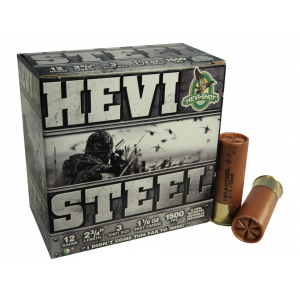 i-Shot Hevi-Steel Waterfowl 12 Gauge 2-3/4 #3 Steel Shot 1-1/8 Oz Box Of 25 Ammo