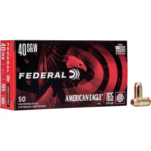 eral American Eagle 40 S&W 165 Grain Full Metal Jacket Case Of 1000 (20 Boxes Of 50) Ammo