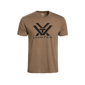 VORTEX OPTICS Men's Core Logo Short Sleeve Crew Neck T Shirt Coyote Heather Medium