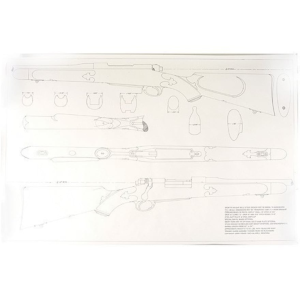 Jerry Fisher Stockmaker's Full Scale Stock Drawing Winchester Model 70 - Jerry Fisher