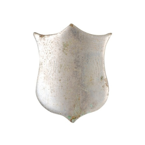 Galazan Stock Shield 13/16" x 5/8" Nickel Plated - Galazan