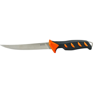 Buck Knives 144 Hookset Fillet Knife 6" 5Cr15MoV Stainless Satin Blade Polypropylene Handle Black/Orange - Buck Knives