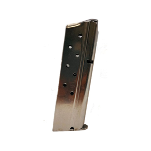 Metalform 1911 Government, Commander Magazine 10mm Auto 8-Round Stainless Steel Matte Round Follower Welded Base - Metalform