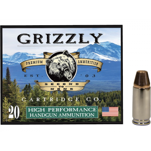 GRIZZLY Cartridge Bear Load 9mm Luger +p Ammo 124 Grain Full Metal Jacket Box Of 20