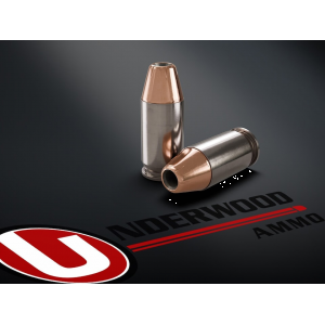 Underwood 45 ACP +P Ammo 185 Grain Nosler Sporting Handgun Jacketed Hollow Point Box of 20 - Underwood Ammunition