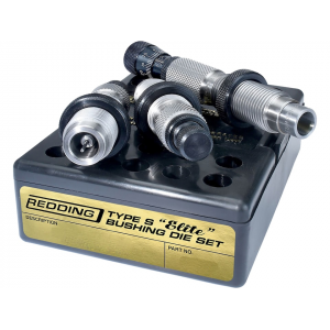REDDING Type S Elite 223 Winchester Super Short Magnum (WSSM) Bushing Full Length Sizing, Bushing Neck Sizing, Bullet Seating 3 Die Set