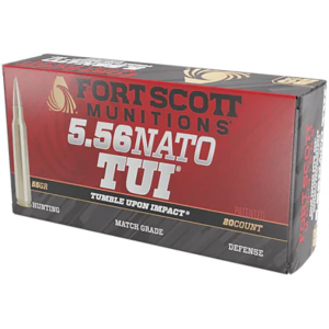 t Scott Munitions TUI 5.56x45mm NATO 55 Grain Solid Lead Free Box Of 20 Ammo
