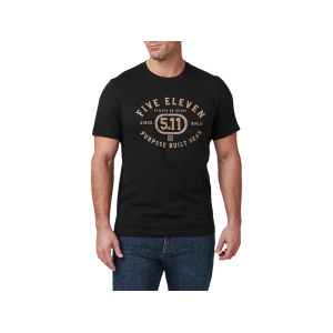 5.11 Men's Purpose Crest V2 Short Sleeve Crew Neck T Shirt Black Large - 5.11