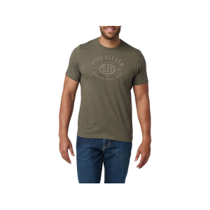 5.11 Men's Purpose Crest V2 Short Sleeve Crew Neck T Shirt Range Green 2XL - 5.11