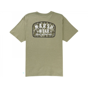 MARSH WEAR Men's Alton Mossy Oak Short Sleeve Crew Neck T Shirt Light Olive Heather XL