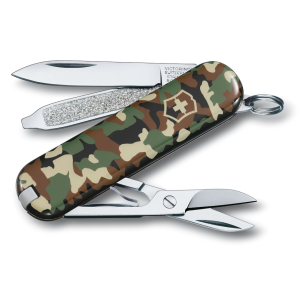 Victorinox Swiss Army Classic SD Pocket Knife 7 Function Stainless Steel Blade Polymer Handle Camouflage - Victorinox Swiss Army