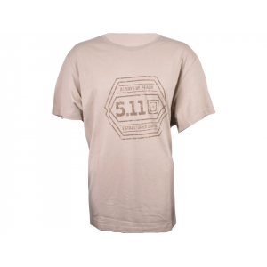 5.11 Men's Intricate Emblem Short Sleeve Crew Neck T Shirt Desert Brush Large