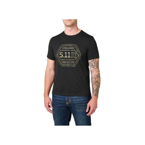 5.11 Men's Intricate Emblem Short Sleeve Crew Neck T Shirt Black 2XL - 5.11