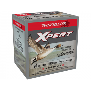 chester Xpert High Velocity Waterfowl 20 Gauge 3 #4 Steel Shot 7/8 Oz Box Of 25 Ammo