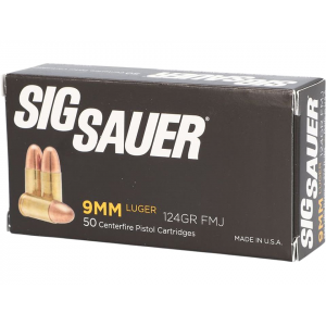  Sauer Elite Performance 9mm Luger 124 Grain Full Metal Jacket Box Of 50 Ammo