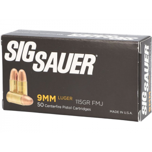  Sauer Elite Performance 9mm Luger 115 Grain Full Metal Jacket Box Of 50 Ammo