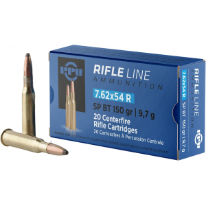  7.62x54mm Rimmed Russian 150 Grain Jacketed Soft Point Box Of 20 Ammo