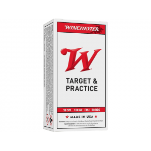WINCHESTER White Box Usa 38 Special Ammo 130 Grain Full Metal Jacket Box Of 50