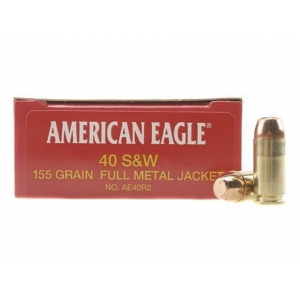 eral American Eagle 40 S&W 155 Grain Full Metal Jacket Box Of 50 Ammo