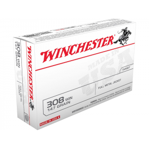 chester White Box USA 308 Winchester 147 Grain Full Metal Jacket Box Of 20 Ammo