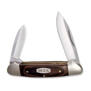 Buck Knives 389 Canoe Pocket Knife 2.5" Spear Point 420J2 Satin Blade Wood Handle - Buck Knives