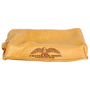 Protektor Brick Rifle Front Shooting Rest Bag Leather Tan Unfilled - Protektor