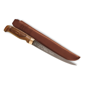 Rapala Superflex Fish 'N Fillet Knife 6" Clip Point Stainless Steel Blade Baked Birch Handle - Rapala