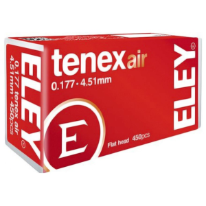 Eley Tenex Flat Nose Air Gun Pellets 177 Caliber 4.51mm 8.2 Grain 450PK - Eley