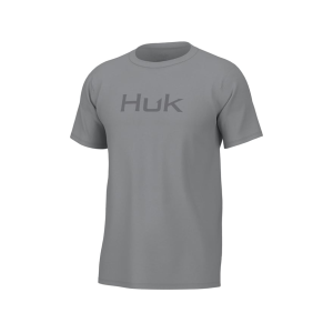 Huk Men's Logo Short Sleeve Crew Neck T Shirt Harbor Mist XL - Huk