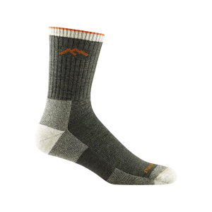 DARN TOUGH SOCKS Darn Tough Men's Hiker Micro Crew Midweight Socks Olive Medium