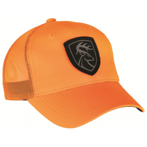 DRAKE Mens Non-Typical Mesh Back Patch Logo Hat Blaze Orange