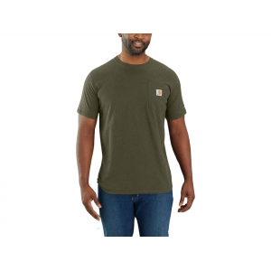 CARHARTT Men's Force Relaxed Fit Lightweight Short Sleeve Crew Neck T Shirt Basil Heather Medium