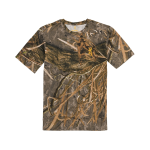 BROWNING Men's Wasatch Short Sleeve Crew Neck T Shirt Mossy Oak Shadow Grass Habitat Large