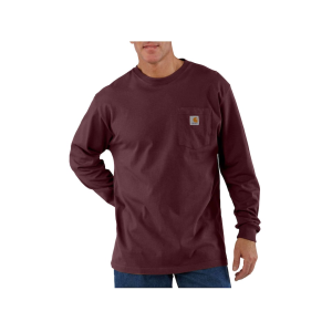 Carhartt Carhartt Men's Loose Fit Heavyweight Long Sleeve Crew Neck Pocket T Shirt Port 2XL - $27.99 at MidwayUSA