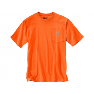 CARHARTT Men's K87 Loose Fit Heavyweight Short Sleeve Crew Neck Pocket T Shirt Brite Orange 2XL Tall