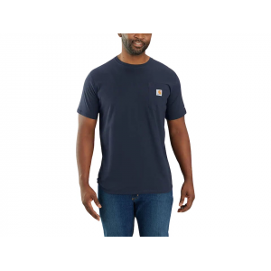 CARHARTT Men's Force Relaxed Fit Lightweight Short Sleeve Crew Neck T Shirt Navy 2XL