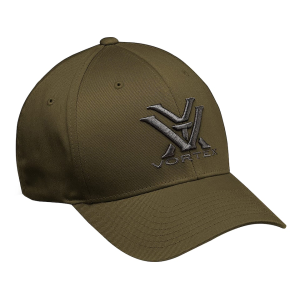 VORTEX OPTICS Mens Flexfit Logo Hat Small/Medium Olive Drab