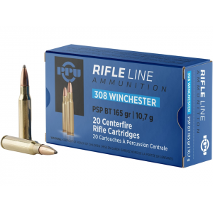  308 Winchester 165 Grain Jacketed Soft Point Box Of 20 Ammo