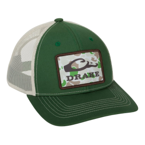 DRAKE Mens Old School Patch Mesh Back Hat Olive