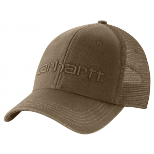 CARHARTT Mens Canvas Mesh Back Graphic Logo  Hat Light Brown