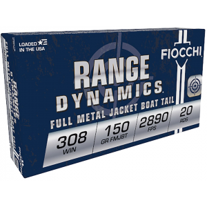 cchi Range Dynamics 308 Winchester 150 Grain Full Metal Jacket Box Of 20 Ammo