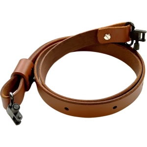 MidwayUSA Traditional Leather Rifle Sling with Sling Swivel Light Brown - Midwayusa
