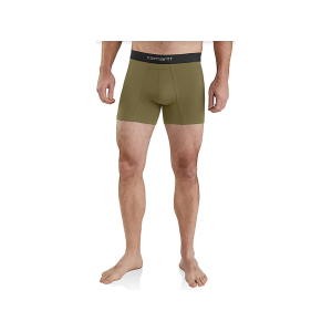 Carhartt Men's Cotton Blend 5" Boxer Briefs Burnt Olive Large 2PK