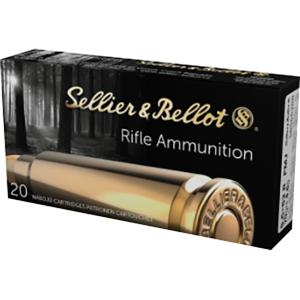 Sellier & Bellot 5.6x52mm Rimmed (22 Savage High-Power) Ammo 70 Grain Full Metal Jacket Box of 20