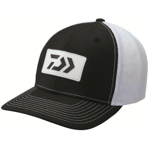 Daiwa Mens D-VEC Rubber Patch Trucker Hat Black - Daiwa