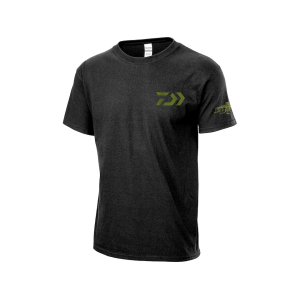 Daiwa Men's D-VEC Bass Skin Short Sleeve Crew Neck T Shirt Black Large - Daiwa