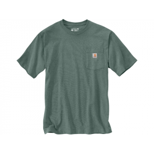 CARHARTT Men's K87 Loose Fit Heavyweight Short Sleeve Crew Neck Pocket T Shirt Frosted Balsam Heather XL Tall