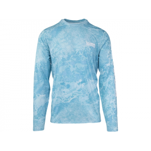 MIDWAYUSA Men's Ambush Fishing Long Sleeve Crew Neck T Shirt Realtree WAV3 Light Blue XL Tall