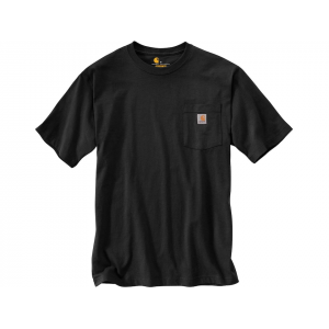 CARHARTT Men's K87 Loose Fit Heavyweight Short Sleeve Crew Neck Pocket T Shirt Black 3XL